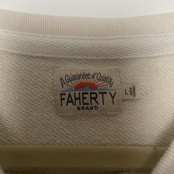 Faherty Men’s Spring Lake Long-Sleeve Terry Crewneck size large - Picture 5 of 6